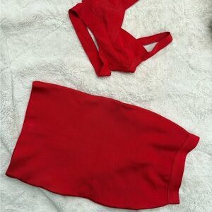 Red Two-Piece Set